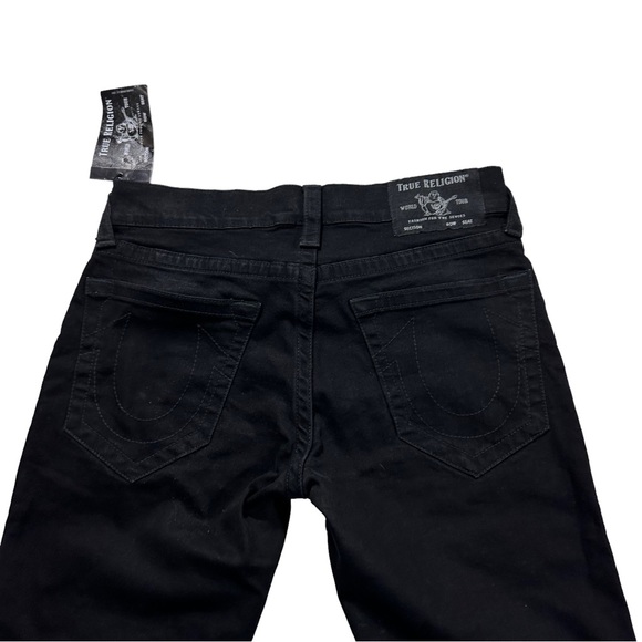 True Religion Buddha World Tour Geno Relaxed Slim Black Wash Jeans Sz 30x32 NWT - Picture 8 of 16